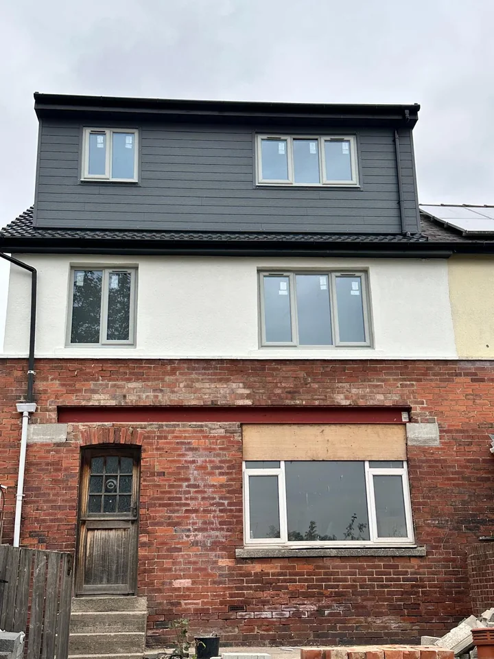 Rear dormer loft conversion with new windows
